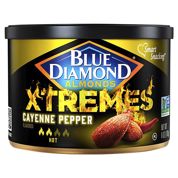 slide 1 of 1, Blue Diamond Almonds Xtremes Cayenne Pepper, 6 oz