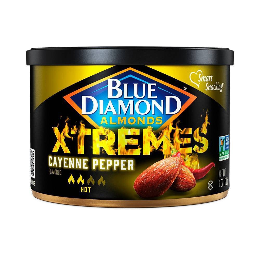 slide 1 of 5, Blue Diamond Xtremes Hot Cayenne Pepper Almonds 6 oz, 6 oz