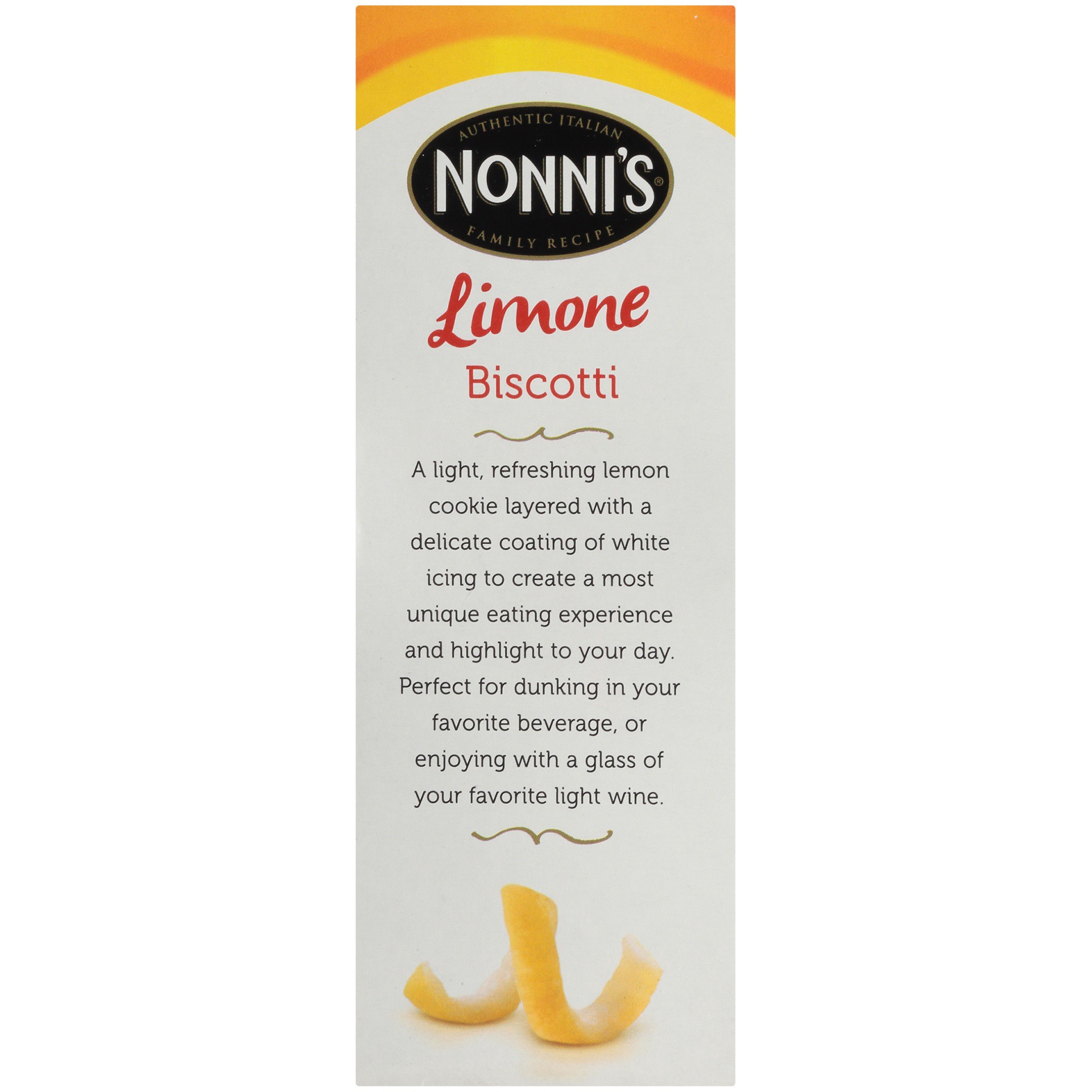 slide 4 of 8, Nonni's Limone Biscotti, 6.88 oz