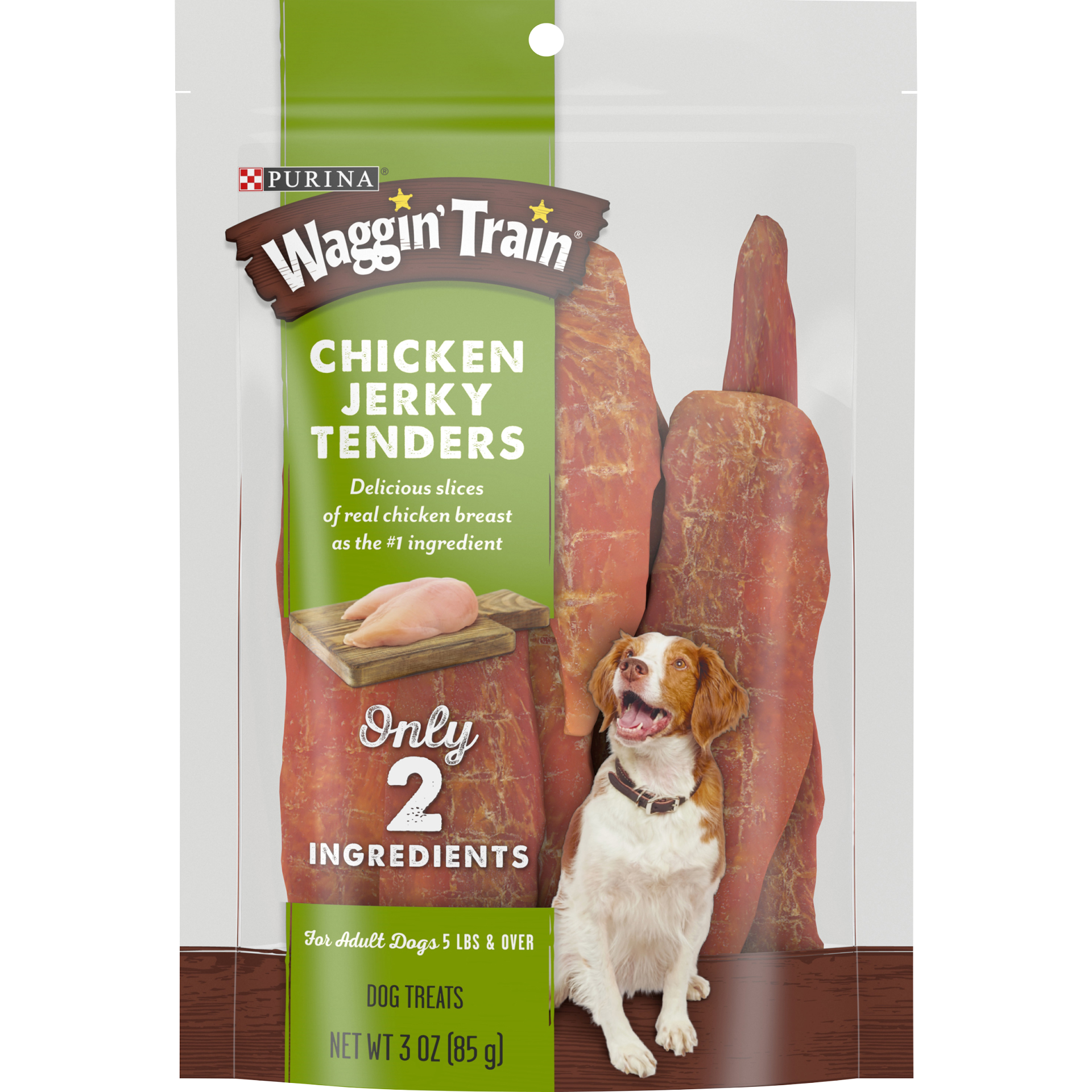 slide 1 of 9, Purina Waggin' Train Chicken Jerky Tenders, 3 oz