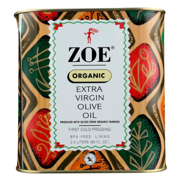 slide 1 of 1, Zoe Organic Extra Virgin Olive Oil, 2.5 liter