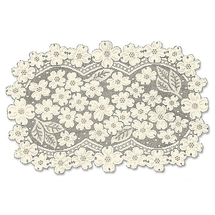 slide 1 of 3, Heritage Lace Dogwood Placemats - Ecru, 4 ct