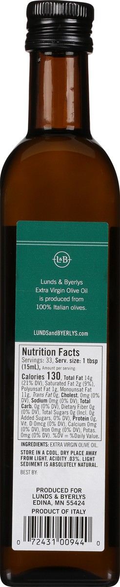 slide 8 of 12, Lunds & Byerlys Extra Virgin Olive Oil 16.9 fl oz, 16.9 fl oz