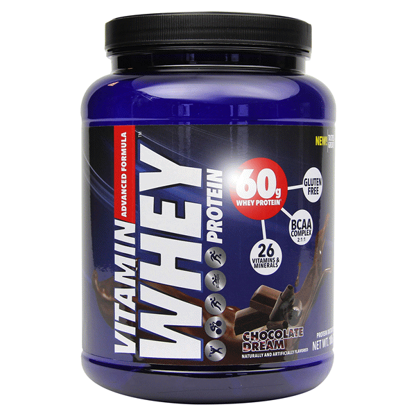 slide 1 of 1, Vitamin Whey Protein, Chocolate Dream, 1.7 lb