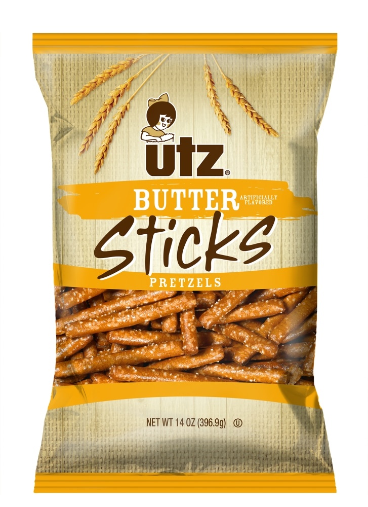 slide 1 of 1, Utz Butter Pretzel Sticks 14 oz, 14 oz