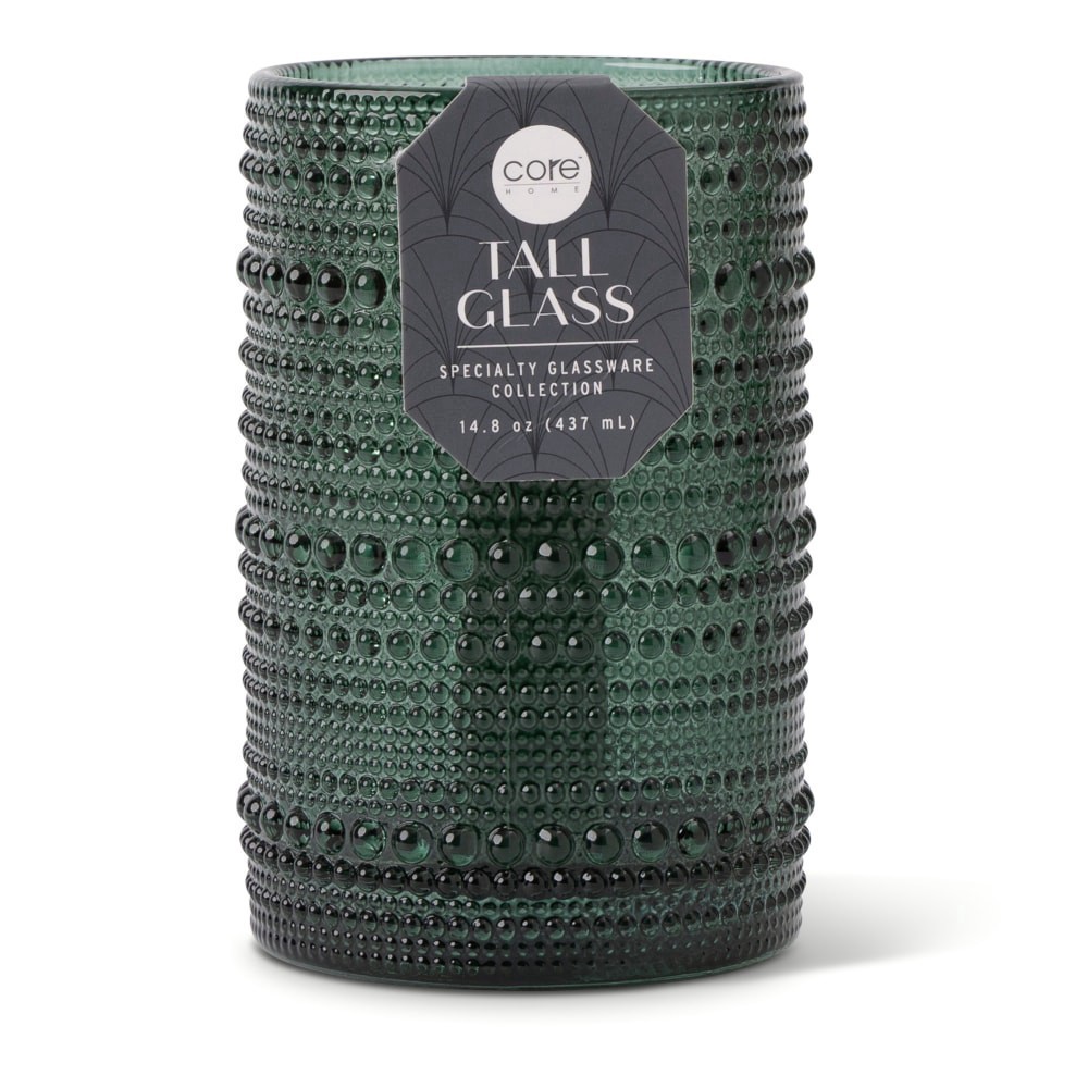 slide 2 of 4, Core Home Bubbles Cooler Glass - Green, 1 ct