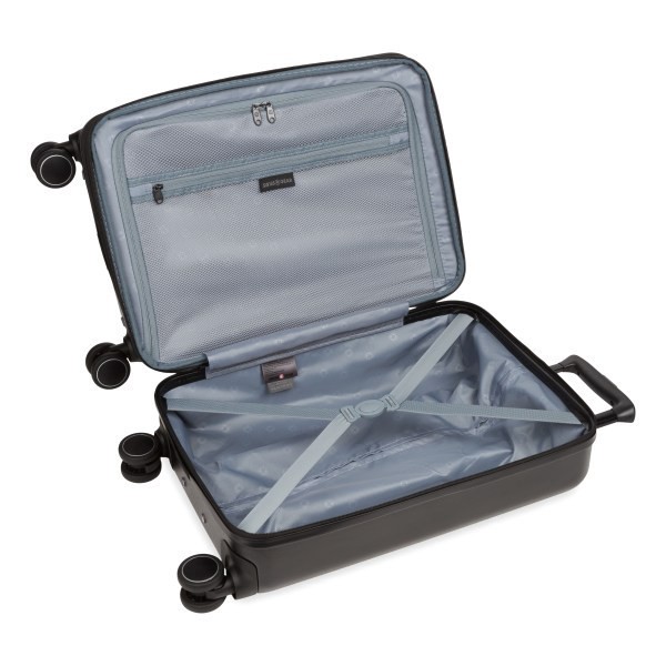 slide 2 of 10, Swissgear 8020 Expandable Hardside Spinner Luggage Carry On, 21-1/2"H X 15"W X 9-1/2"D, Black, 1 ct