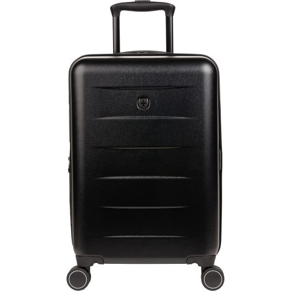 slide 1 of 10, Swissgear 8020 Expandable Hardside Spinner Luggage Carry On, 21-1/2"H X 15"W X 9-1/2"D, Black, 1 ct
