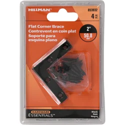 Hillman Flat Corner Black 2 x 3/8"