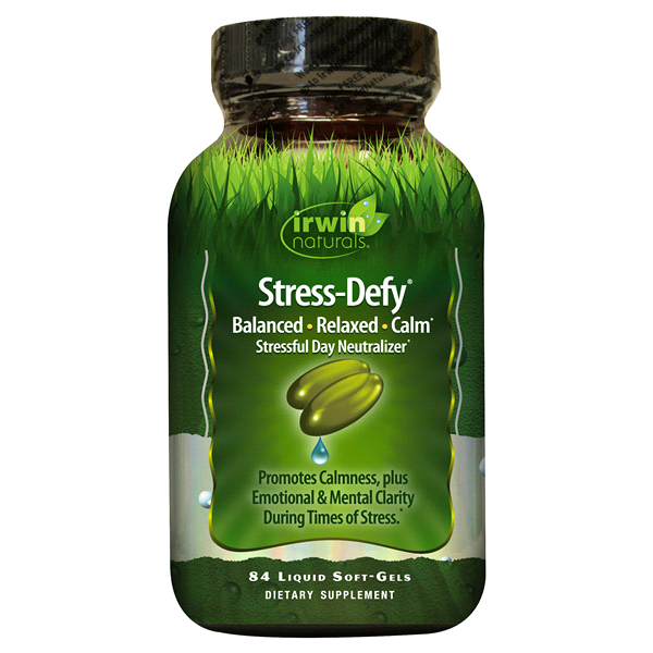 slide 1 of 4, irwin Naturals Stress-Defy Dietary Supplement Liquid Soft-Gels, 84 ct