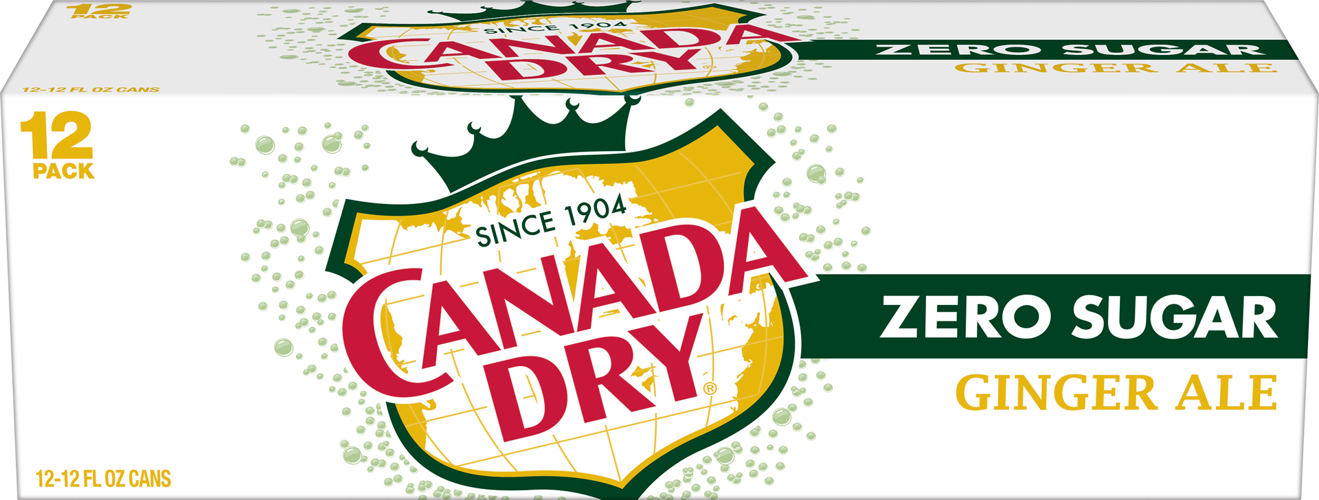 slide 4 of 5, Canada Dry Zero Sugar Ginger Ale Soda, 12 fl oz cans, 12 pack, 12 ct; 12 oz