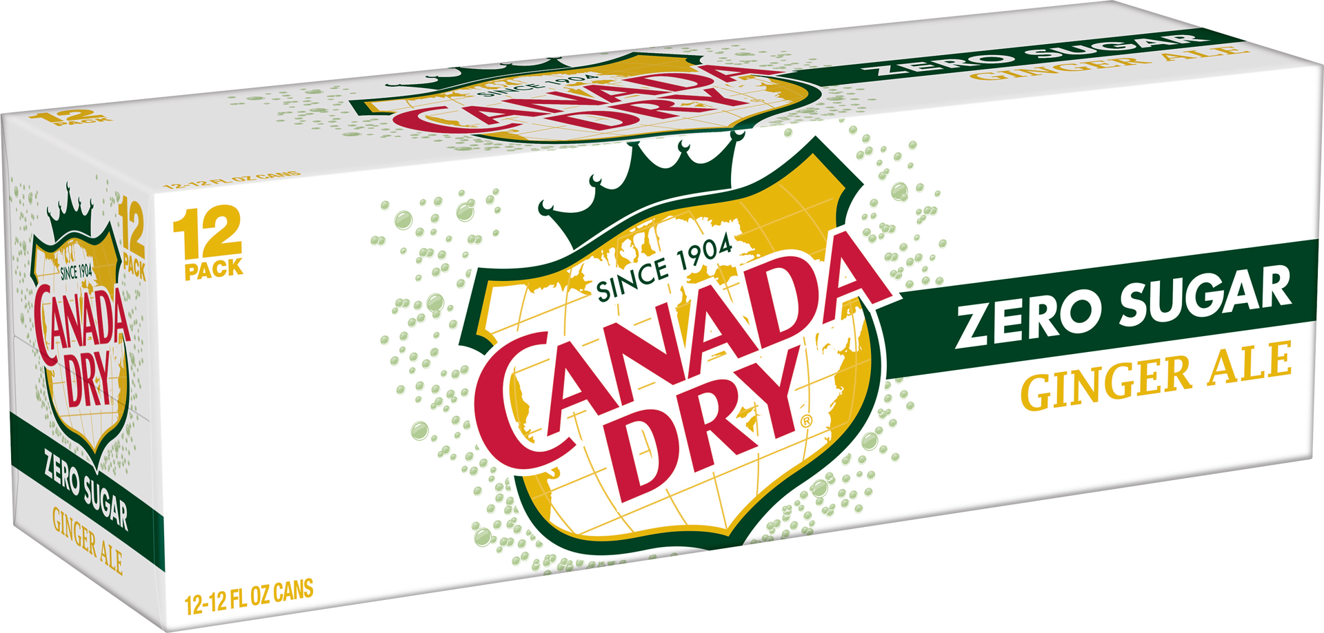 slide 5 of 5, Canada Dry Zero Sugar Ginger Ale Soda, 12 fl oz cans, 12 pack, 12 ct; 12 oz