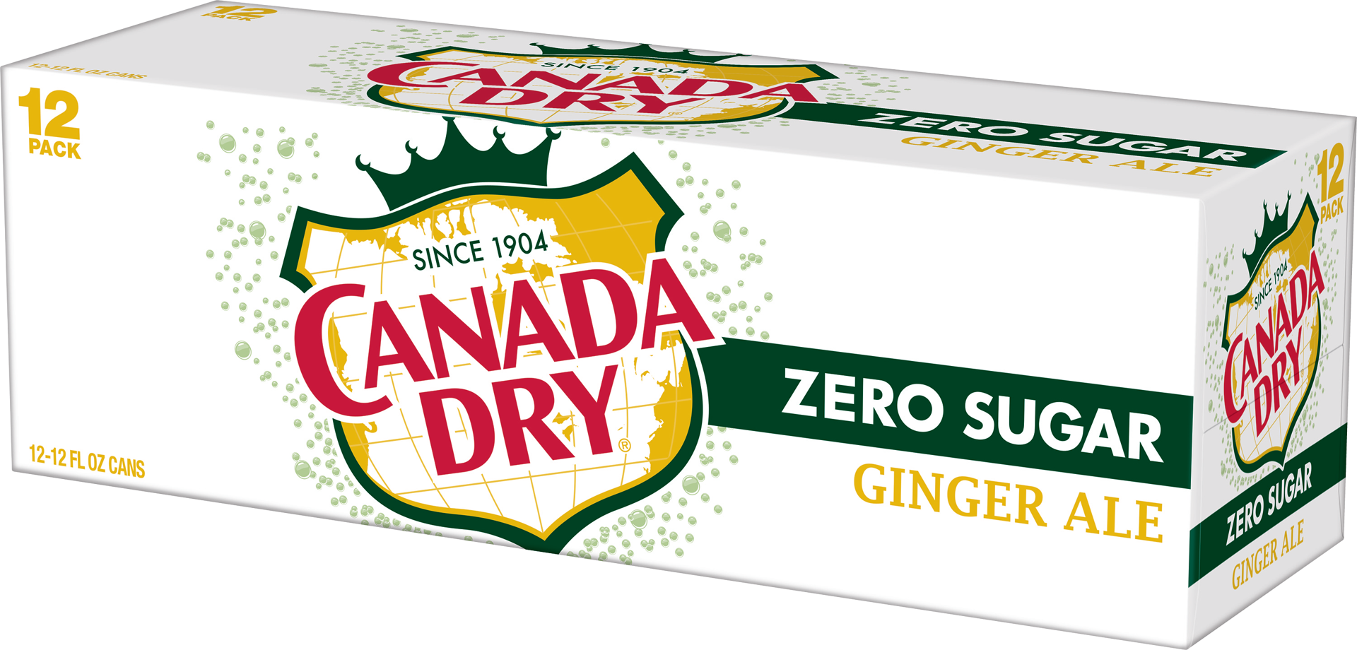 slide 2 of 5, Canada Dry Zero Sugar Ginger Ale Soda, 12 fl oz cans, 12 pack, 12 ct; 12 oz