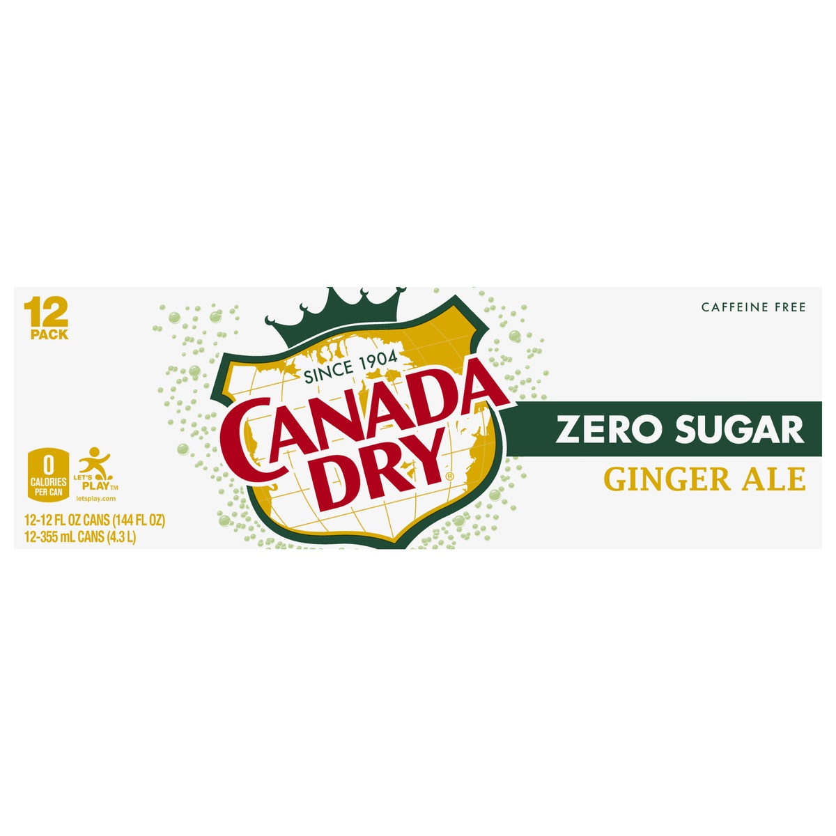 slide 1 of 9, Canada Dry Zero Sugar Ginger Ale, 12 ct; 12 fl oz