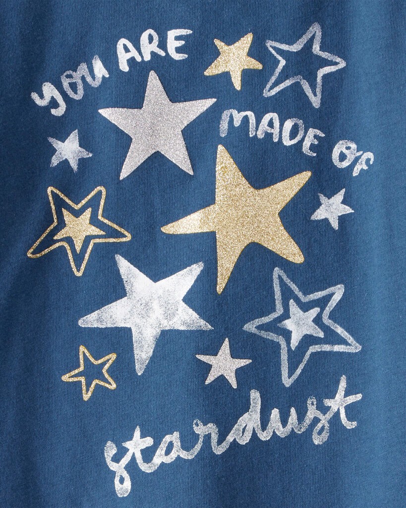 slide 2 of 2, Oshkosh Toddler Girl Stardust Long-Sleeve Graphic Tee - Blue Blue 4T, 1 ct