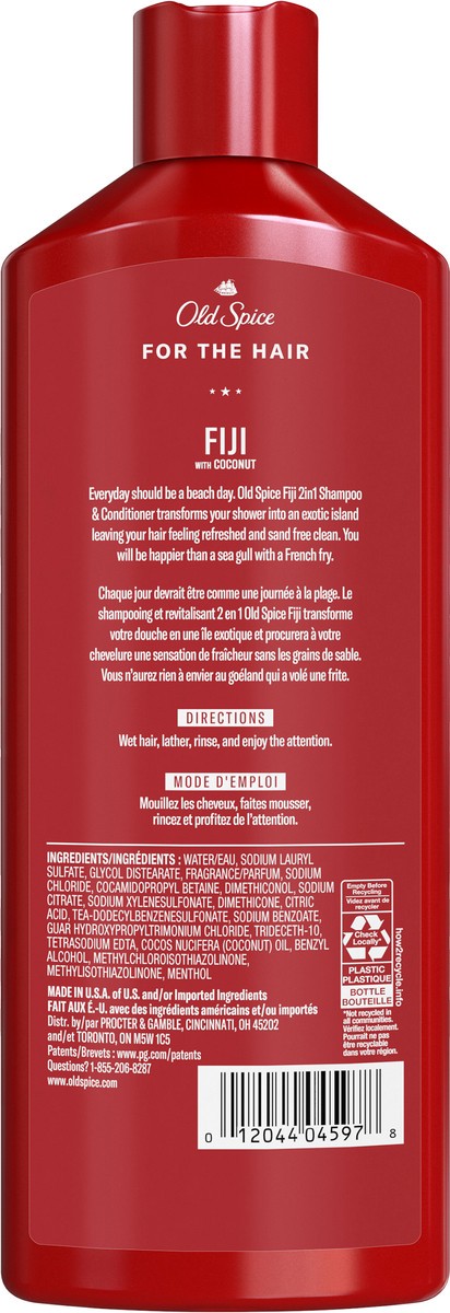 slide 2 of 3, Old Spice Fiji 2In1 Men's Shampoo And Conditioner, 13.5 fl oz