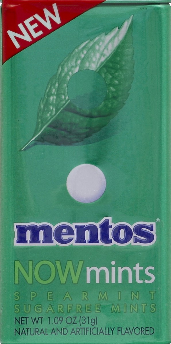 slide 4 of 4, Mentos Nowmints Spearmint Sugarfree, 1.09 oz