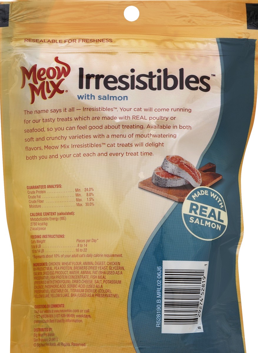 slide 6 of 6, Meow Mix Irresistibles Salmon Flavor - Soft Cat Treats, 6.5 oz