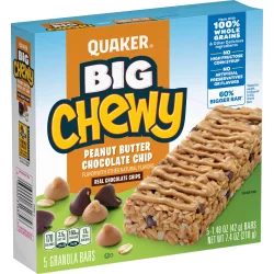 Quaker Big Chewy Peanut Butter Chocolate Chip Granola Bars