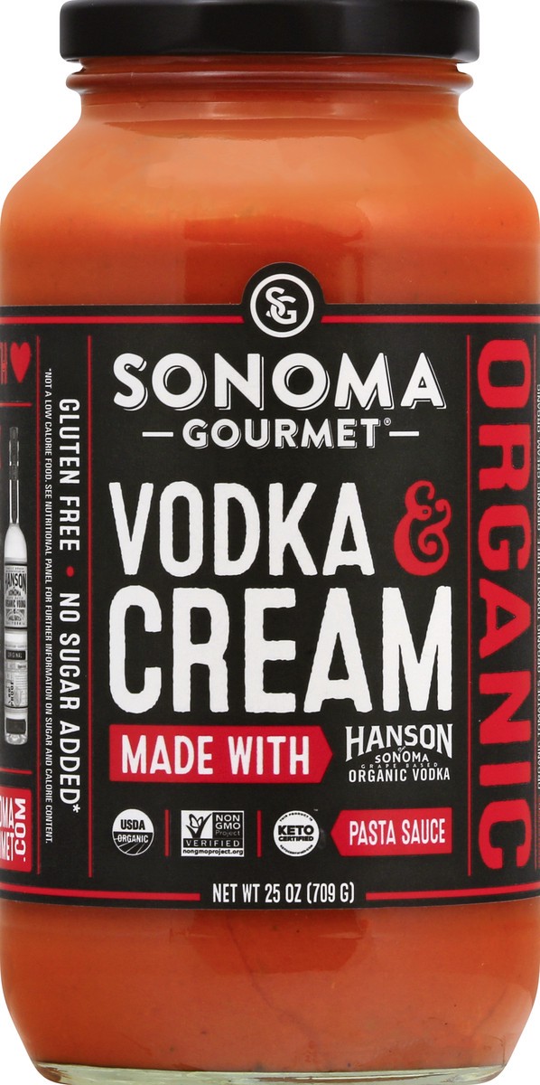 slide 7 of 9, Sonoma Gourmet Organic Vodka & Cream Pasta Sauce 25 oz, 25 oz