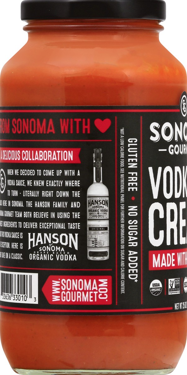 slide 2 of 9, Sonoma Gourmet Organic Vodka & Cream Pasta Sauce 25 oz, 25 oz