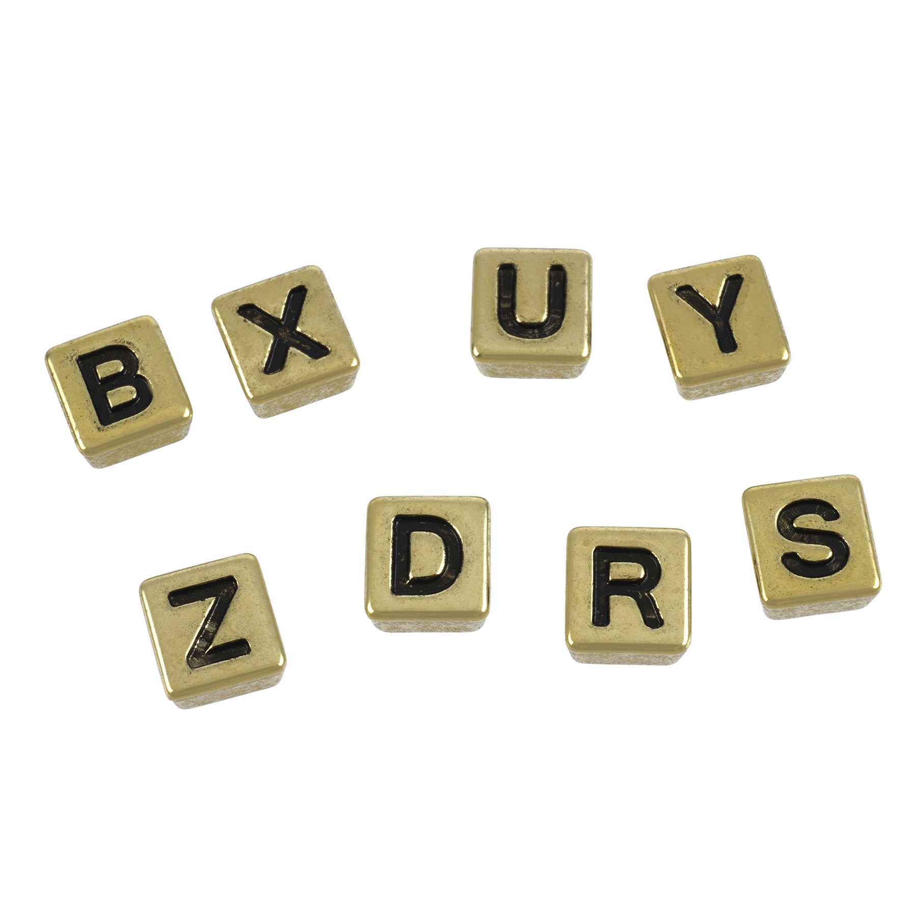 slide 3 of 4, Gold Alphabet Plastic Craft Beads, 8mm By Bead Landing, 8mm