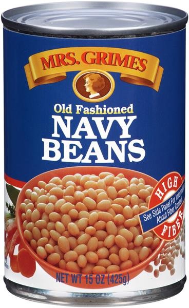 slide 1 of 1, Mrs. Grimes Navy Beans 15.5 oz, 15.5 oz