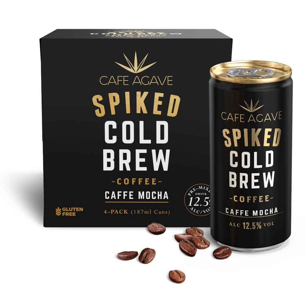 slide 3 of 3, Cafe Agave Caffe Mocha Spiked Cold Brew Coffee, 187 ml
