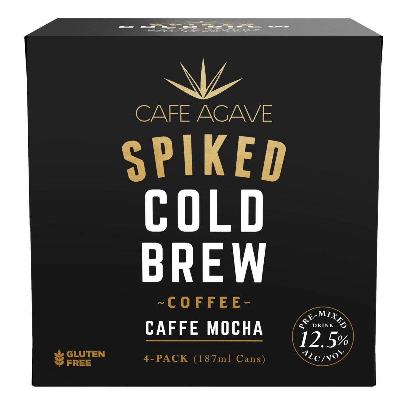 slide 1 of 3, Cafe Agave Caffe Mocha Spiked Cold Brew Coffee, 187 ml