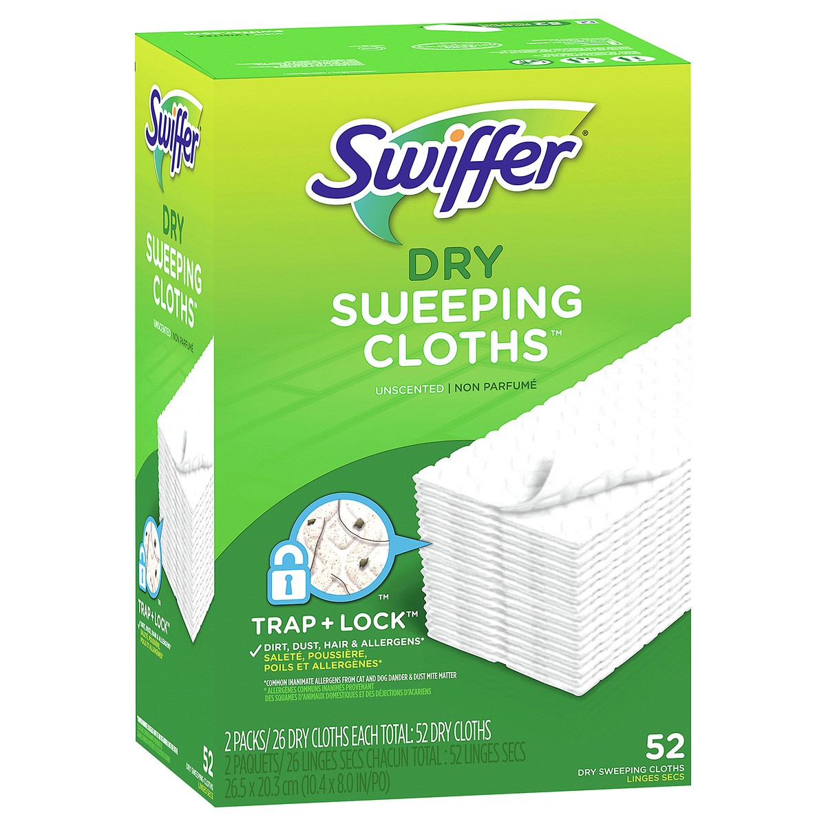 slide 4 of 4, Swiffer 2 Pack Unscented Dry Sweeping Cloths 2 ea, 2 ct