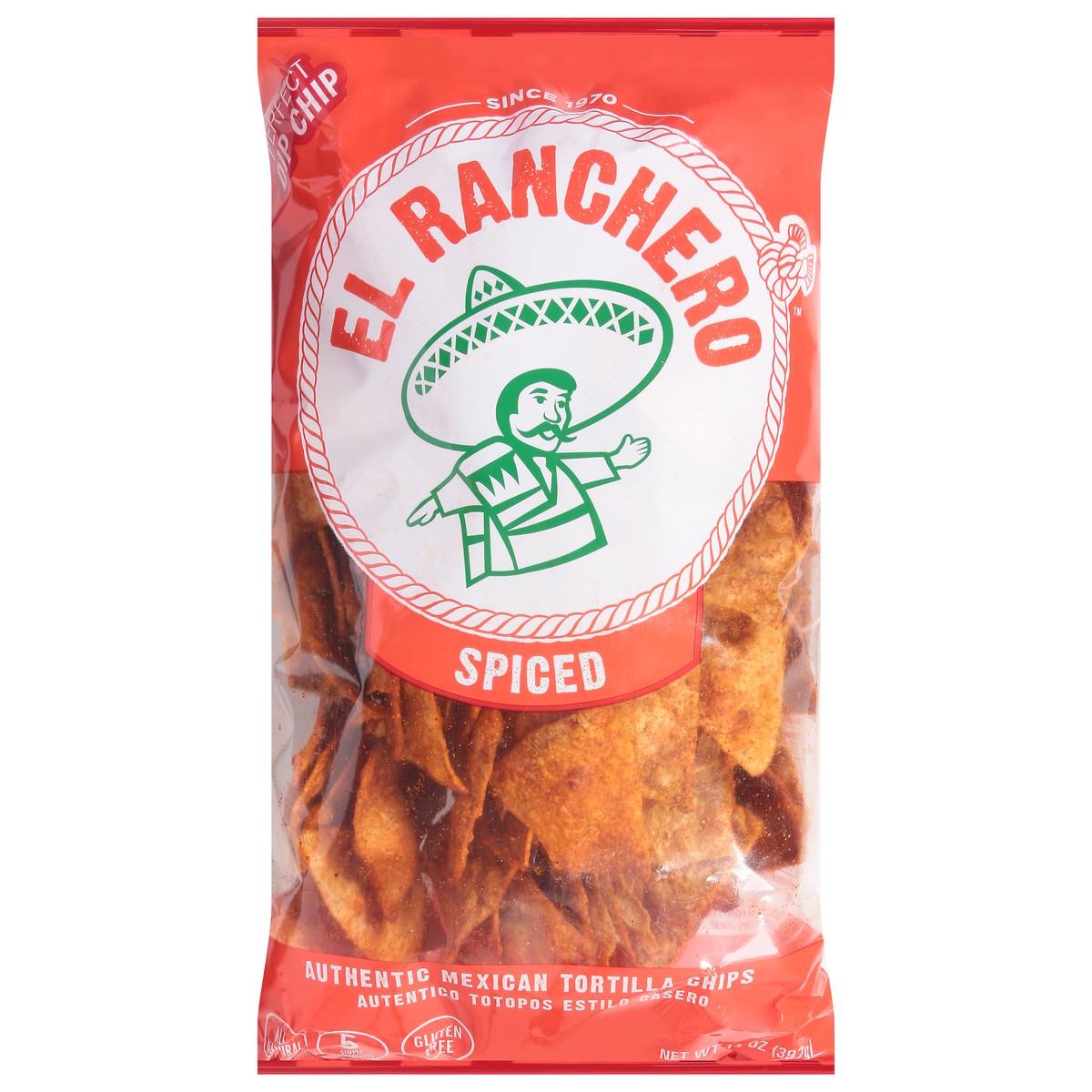 slide 1 of 13, El Ranchero Spiced Tortilla Chips 14 oz, 14 oz