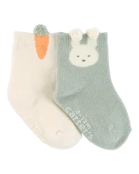 Carter's Carters Baby 2-Pack Easter Booties Multi 3-12