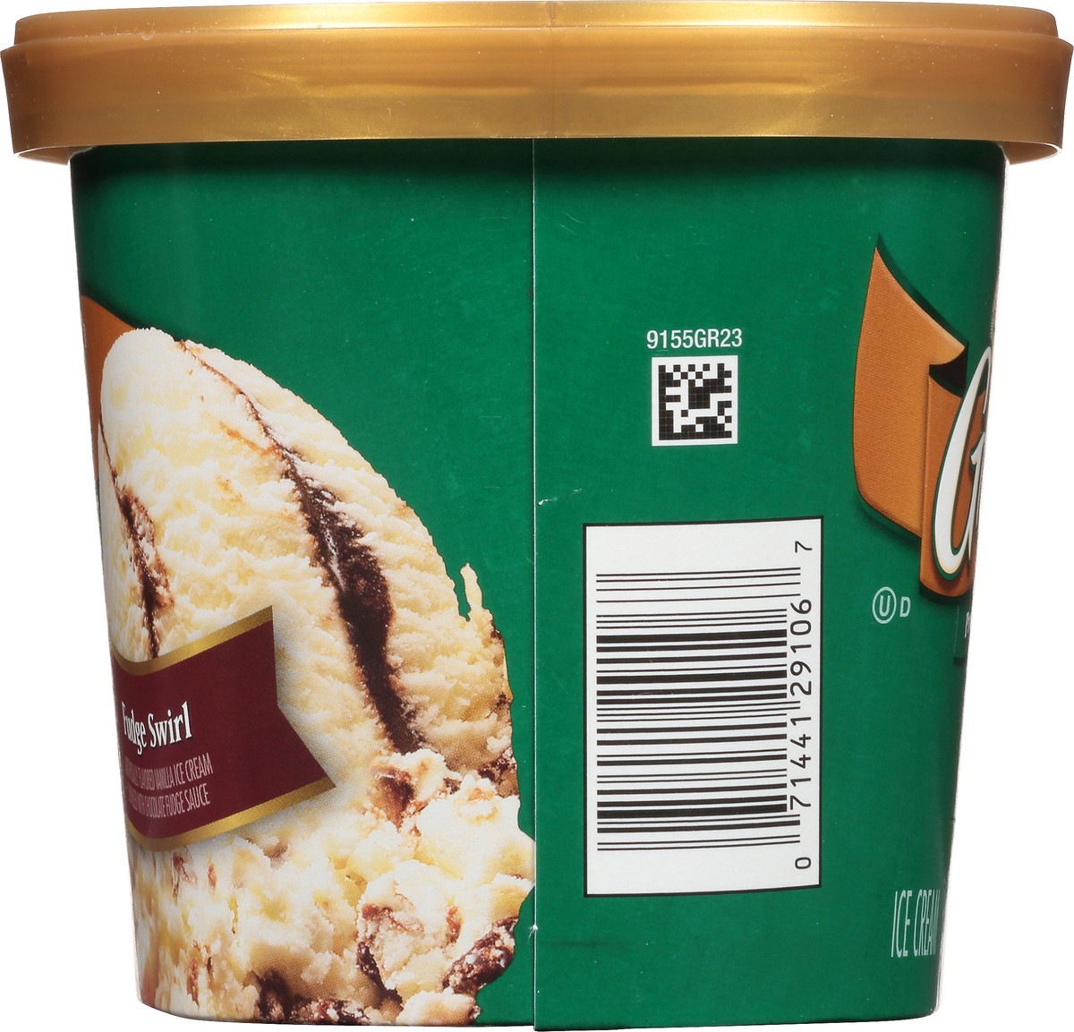 slide 10 of 10, Green's Vanilla Fudge Swirl Premium Ice Cream, 1.5 Quarts, 1.5 qt