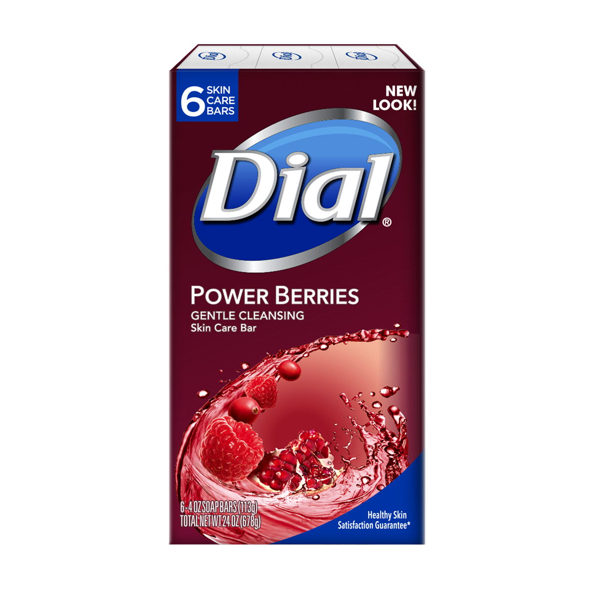 slide 1 of 7, Dial Skin Care Bar Soap, Power Berries, 6 Bars, 4 oz