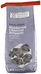 Know & Love All Natural Hardwood Briquets 8 Pounds