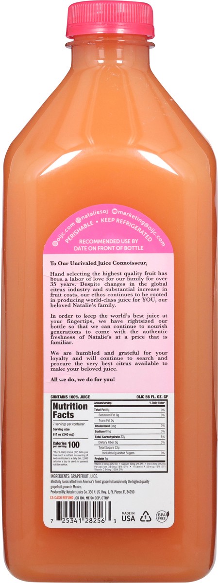 slide 3 of 13, Natalie's Grapefruit Juice 56 fl oz, 56 fl oz