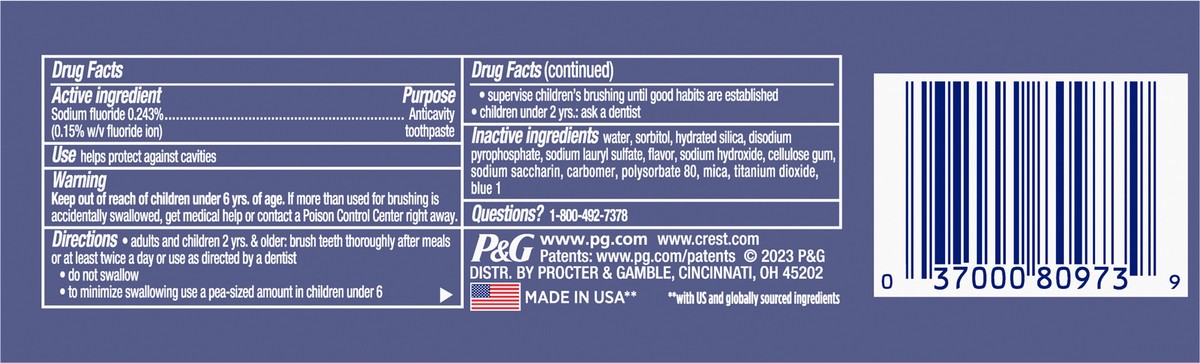 slide 2 of 8, Crest 3D White Advanced Radiant Mint, Teeth Whitening Toothpaste, 2.7 oz, 2.7 oz