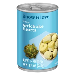 Know & Love Artichoke Hearts 14 Ounces