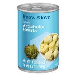 Know & Love Artichoke Hearts 14 Ounces