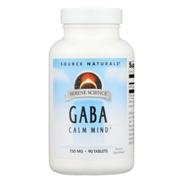 slide 1 of 1, Source Naturals Serene Science Gaba Tablets, 90 ct