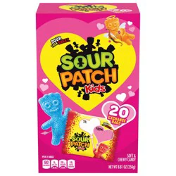SOUR PATCH KIDS Soft & Chewy Valentines Day Candy, 20 Snack Packs