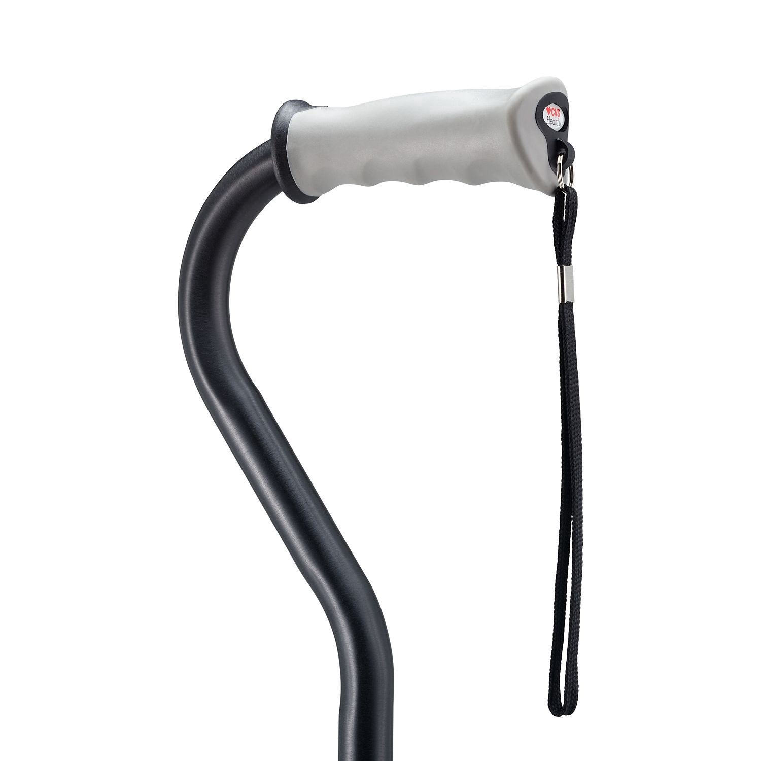 slide 5 of 5, Cvs Offset Grip Gel Handle Cane, Black, 1 ct