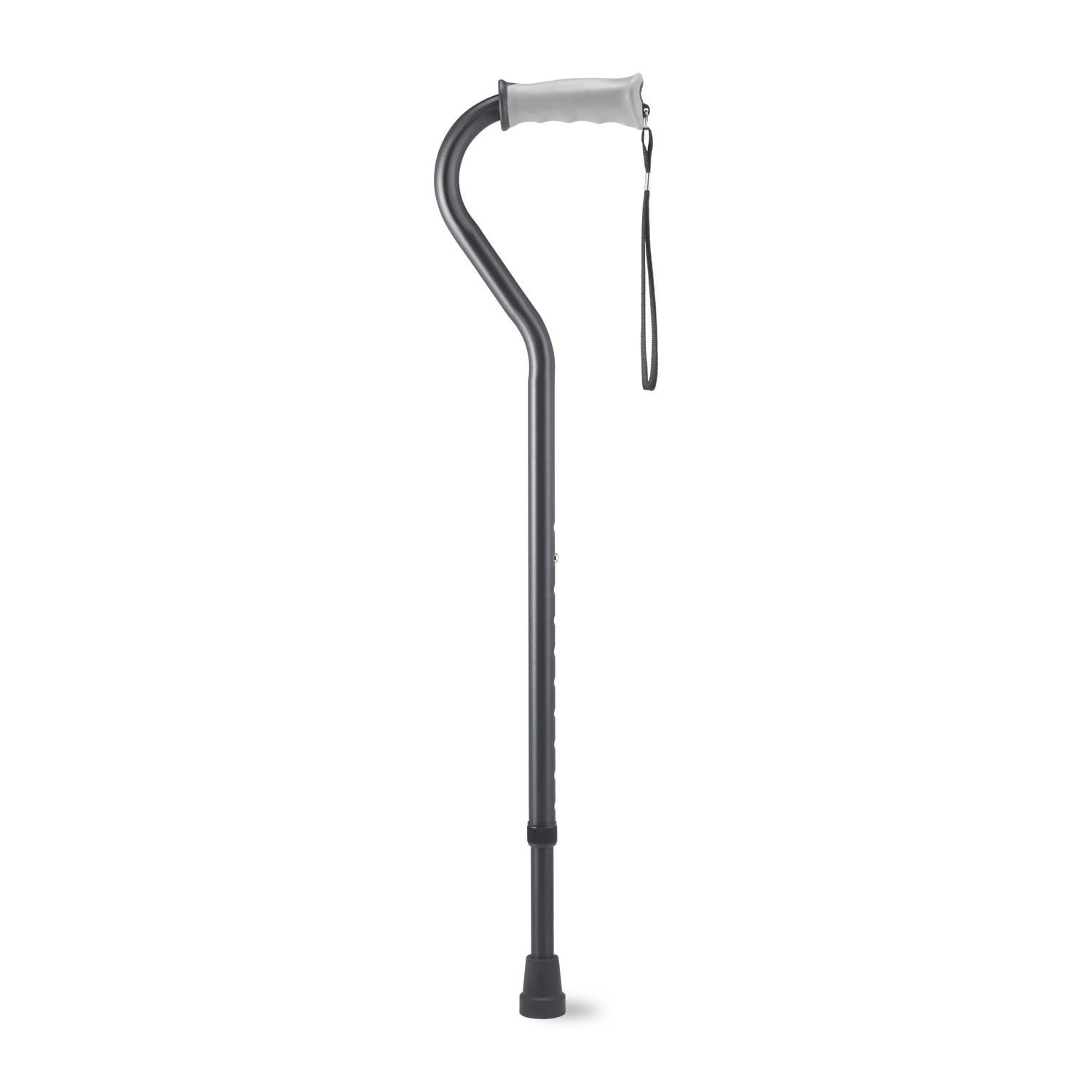 slide 1 of 5, Cvs Offset Grip Gel Handle Cane, Black, 1 ct