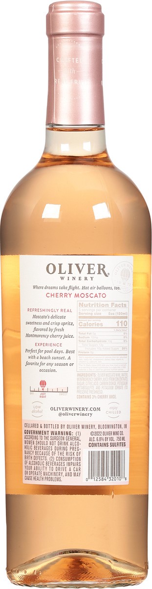 slide 4 of 9, Oliver Winery Cherry Moscato Wine 750 mL, 750 ml