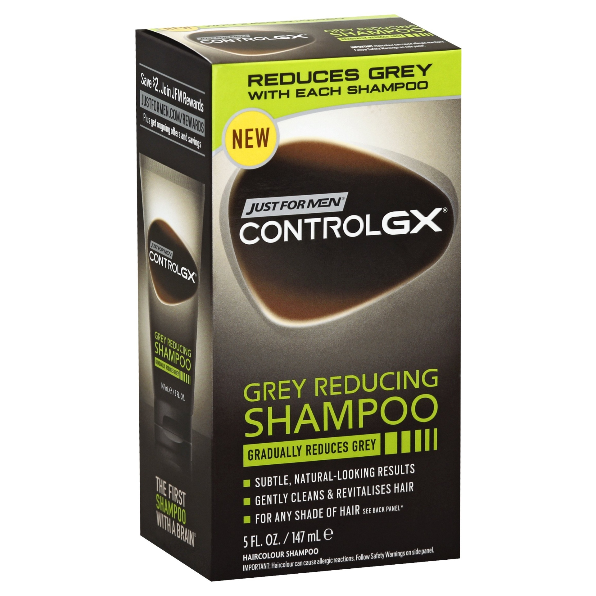 slide 1 of 1, Just for Men Control GX Gray Reducing Shampoo, 5 fl oz