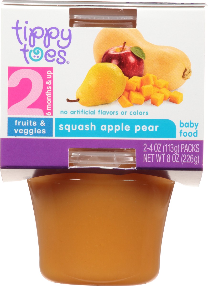 slide 9 of 9, Tippy Toes 2nd-squash Apple Pear 2pk, 8 oz