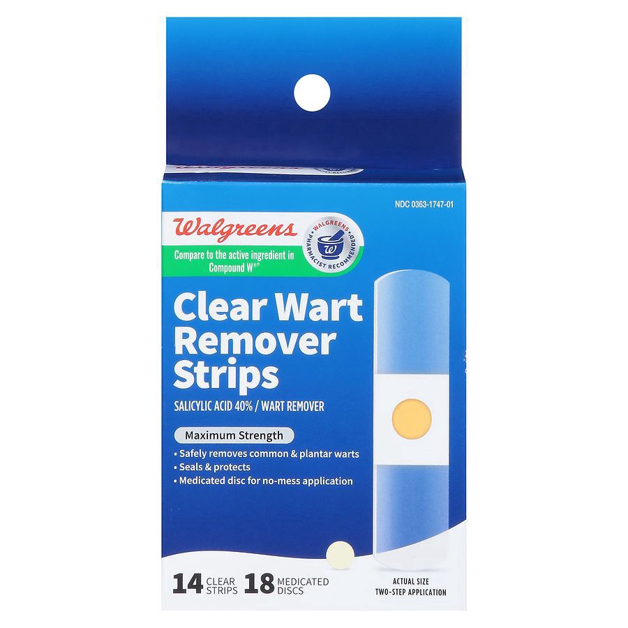 slide 1 of 5, Walgreens Wart Remover Strips, 14 ct