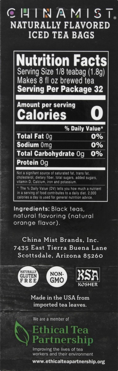 slide 10 of 13, China Mist Iced Tea Bags Tropical Orange Black Tea - 4 ct, 4 ct