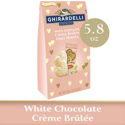 GHIRARDELLI Creme Brulee White Chocolate Hearts, 5.8 oz