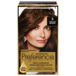 L'Oréal 5 Medium Brown Permanent Haircolor 1 Each
